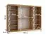Kleiderschrank / Schiebetürenschrank | Farbe: Eiche Artisan | 10 Fächer | 2 Kleiderstangen | hochwertig Verarbeitet | 250 x 62 x 200 cm | dekorative Spiegeltür
