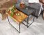 Wohnzimmertisch-Set aus Mango Massivholz, 2-teilig, Farbe: Mango / Anthrazit - Abmessungen: 60 x 30 x 50 cm und 50 x 30 x 44 cm (B x T x H)