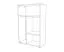 Kommode Colmenar 01, Farbe: Eiche grau / Weiß Glanz - Abmessungen: 103 x 65 x 32 cm (H x B x T)