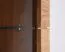 Vitrine Kastav 11, Farbe: Eiche / Schwarz, teilmassiv - 140 x 100 x 40 cm (H x B x T)