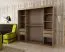 200 cm breiter Kleiderschrank mit 2 Türen | 10 Fächer | Farbe: Schwarz Abbildung