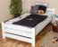 Bettrahmen für Kinder / Kinderbett 100 x 200 cm | Massivholz: Buche | Weiß Lackiert Abbildung