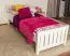 Bettrahmen für Kinder / Kinderbett 80 x 200 cm | Massivholz: Buche | Weiß Lackiert Abbildung
