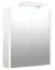 Bad - Spiegelschrank Bidar 07, Farbe: Weiß glänzend – 65 x 60 x 12 cm (H x B x T)
