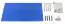 Lochwand P - Click mit 22 Haken und 3 Zubehörartikeln, Farbe: Blau, Maße: 40 x 120 x 35 cm (H x B x T)