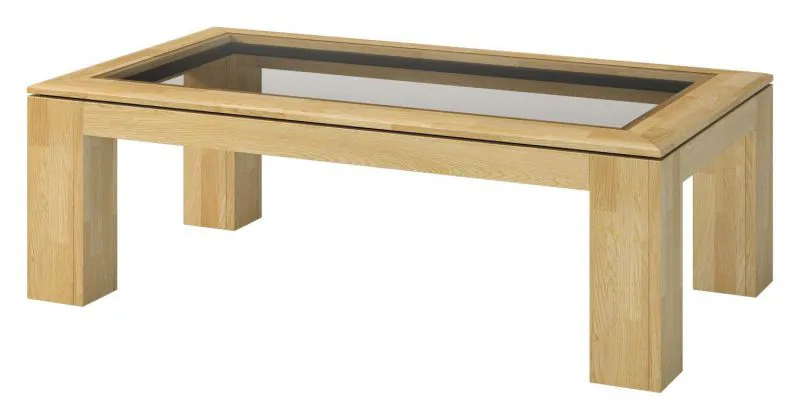 Couchtisch Eiche Massivholz Farbe: Natur 41x120x70 cm Abbildung