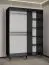 Schiebetürenschrank mit zwei Kleiderstangen Jotunheimen 42, Farbe: Schwarz - Abmessungen: 208 x 150,5 x 62 cm (H x B x T)