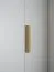 Falttür / Kleiderschrank | Farbe: Weiß / Eiche | 2 Türen | inkl. LED-Beleuchtung mit Bewegungssenor | 140 x 60 x 240 cm | 4 Fächer | 3 Kleiderstangen