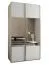 Kleiderschrank / Schiebetürenschrank | 6 Fächer | 245,5 x 130 x 64 cm | 2 Schiebetüren | 2 Kleiderstangen | Spiegel | Soft-Close | Farbe: Weiß