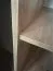 Kleiderschrank Mina in Schwarz/Weiß gehalten, viel Stauraum, schwarze Metallgriffe, Lamellen in schwarzer Optik, Anti Staubbürsten, 235,2 x 110 x 60 cm
