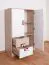 Kinderzimmer - Kommode Fabian 07, Farbe: Eiche Hellbraun / Weiß / Rosa - 130 x 80 x 40 cm (H x B x T)