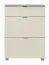 Schuhschrank Sabadell 07, Farbe: Eiche / Beige Hochglanz - 108 x 80 x 38 cm (H x B x T)