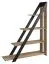 Regal Buzet 15, Farbe: Eiche / Schwarz - Abmessungen: 153 x 120 x 36 cm (H x B x T)