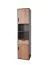 Jugendzimmer Schrank Sprimont 05, Farbe: Grau / Eiche - Abmessungen: 195 x 45 x 40 cm (H x B x T)