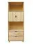 Regal, Küchenregal, Wohnzimmerregal, Bücherregal - 80 cm breit, Kiefer Holz-Massiv, Farbe: Natur Abbildung