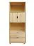 Bücherregal - 60 cm breit, Kiefer Holz-Massiv, Farbe: Natur Abbildung