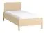 Einzelbett / Gästebett im Japandi Trend mit geradem Kopfteil Aegir 40, Farbe: Eiche, inkl. elastischen Lattenrost, Liegefläche: 90 x 200 cm, sehr stabil und robust