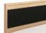 Doppelbett mit gepolsterten Kopfteil Indika 12, Farbe: Eiche Artisan / Schwarz, ABS-Kantenschutz, Polsterung: Dunkelgrau, Liegefläche: 160 x 200 cm