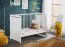 Babybett / Gitterbett mit neutralen Stil, Avaldsnes 09, Farbe: Weiß - Abmessungen: 90 x 124 x 67 cm (H x B x T)