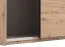 Kleiderschrank | Farbe: Eiche Artisan | breit | 1 Spiegeltür | Schiebetürenschrank | Maße: 220 x 61 x 217,5 cm | ABS-Kanten | 2 Kleiderstangen | 2 Fächer