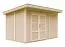 Steiner Shopping Gerätehaus Schweiggers mit Doppeltür, Dach mit Bitumenschindeln, Fußboden inklusive, Nutzfläche: 9 m², Pultdach, 236 x 368 cm, mit Fenster, Natur