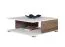 Couchtisch Bulolo 01, Farbe: Weiß / Nuss - Abmessungen: 75 x 80 x 33 cm (B x T x H)