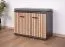 Schuhschrank mit Sitzkissen Ringerike 14, Farbe: Anthrazit / Eiche Artisan - Abmessungen: 53 x 60 x 32 cm (H x B x T), mit zwei Fächern