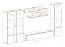Wohnwand mit Push-to-open Funktion Hompland 30, Farbe: Weiß - Abmessungen: 170 x 260 x 40 cm (H x B x T), mit genügend Stauraum
