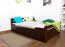 Bett Buche 120 x 200 cm Dunkelbraun Abbildung