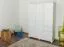 Massivholz-Schrank Weiß 195x135x59 cm Abbildung