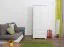 Massivholz-Kleiderschrank, Farbe: Weiß 190x80x60 cm Abbildung