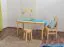 Küchentisch 130x80 cm Kiefer massiv, Farbe: Natur Abbildung