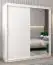 Schiebetürenschrank / Kleiderschrank Bisaurin 4C mit Spiegel, Farbe: Weiß matt - Abmessungen: 200 x 180 x 62 cm ( H x B x T)