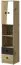 Schrank Sirte 05, Farbe: Eiche / Weiß / Schwarz matt - Abmessungen: 190 x 40 x 40 cm (H x B x T)