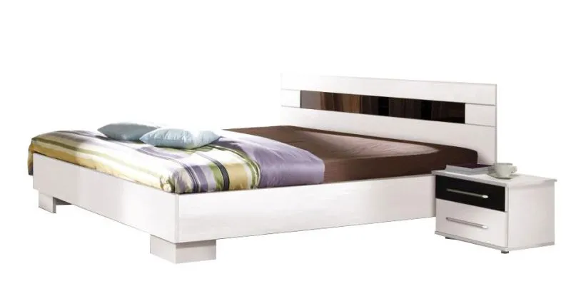 Bettgestell MDF 160 x 200 cm Weiß Abbildung