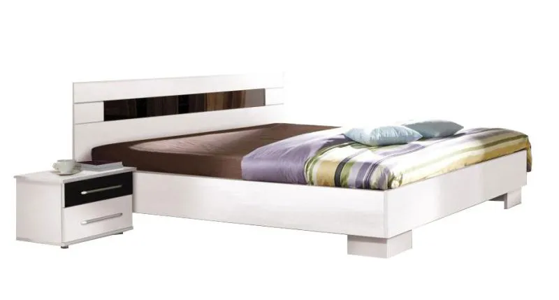 Bett 160 x 200 cm Weiß Abbildung
