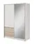 Eleganter Kleiderschrank mit genügend Stauraum Kirkdale 07, Farbe: Weiß / Eiche Sonoma - Abmessungen: 214 x 154 x 62 cm (H x B x T)