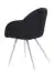 Moderner Stuhl Maridi 103 für Esszimmer, Schwarz, 88 x 61 x 56 cm, Stoffbezug und Kunstleder, originelles Design, stilvolle Rautensteppung an der Außenseite