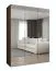 Drehtürenschrank / Kleiderschrank | Farbe: Walnuss | zwei Kleiderstangen | Soft-Close-Funktion | 1,5 Meter breit | drei Spiegeltüren | Griffe: Silber