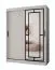 Kleiderschrank | Weiß Matt | 5 Fächer | 2 Kleiderstangen | hochwertig Verarbeitet | 150 x 62 x 200 cm | Schiebetürenschrank | dekorative Spiegeltür