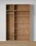 Offener Kleiderschrank | 2 Wäschekörbe | Farbe: Eiche Puccini | 7 Fächer | 1 Kleiderstange | Maße: 154 x 55 x 234 cm | Universelles Design | 4 Holzeinlegeböden
