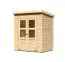 Kleines Gartenhaus mit Pultdach, Farbe: Naturbelassen, Grundfläche: 2,2 m²