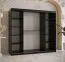 Außergewöhnlichen Kleiderschrank Finsteraarhorn 05, Farbe: Schwarz matt - Abmessungen: 200 x 200 x 62 cm (H x B x T), mit genügend Stauraum