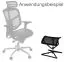 Ergonomische Fußauflage Apolo 34, Farbe: Schwarz, mit anpassungefähigem Netzbezug