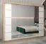 250 cm breiter Kleiderschrank mit 3 Türen | 10 Fächer | Farbe: Sonoma Eiche / Weiß Abbildung