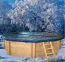 Winter-Abdeckplane mit Netz für Holzpool ø 5,30 Meter