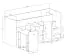 Funktionsbett / Kinderbett / Hochbett-Kombination, Treppe: Links, Jura 74, Farbe: Weiß - Abmessungen: 123 x 248,5 x 93 cm (H x B x T)