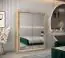 Schiebetürenschrank / Kleiderschrank Bisaurin 3D mit Spiegel, Farbe: Eiche Sonoma - Abmessungen: 200 x 150 x 62 cm ( H x B x T)