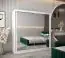 Schiebetürenschrank / Kleiderschrank Bisaurin 5D mit Spiegel, Farbe: Weiß matt - Abmessungen: 200 x 200 x 62 cm ( H x B x T)