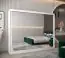 Schiebetürenschrank / Kleiderschrank Bisaurin 6D mit Spiegel, Farbe: Weiß matt - Abmessungen: 200 x 250 x 62 cm ( H x B x T)